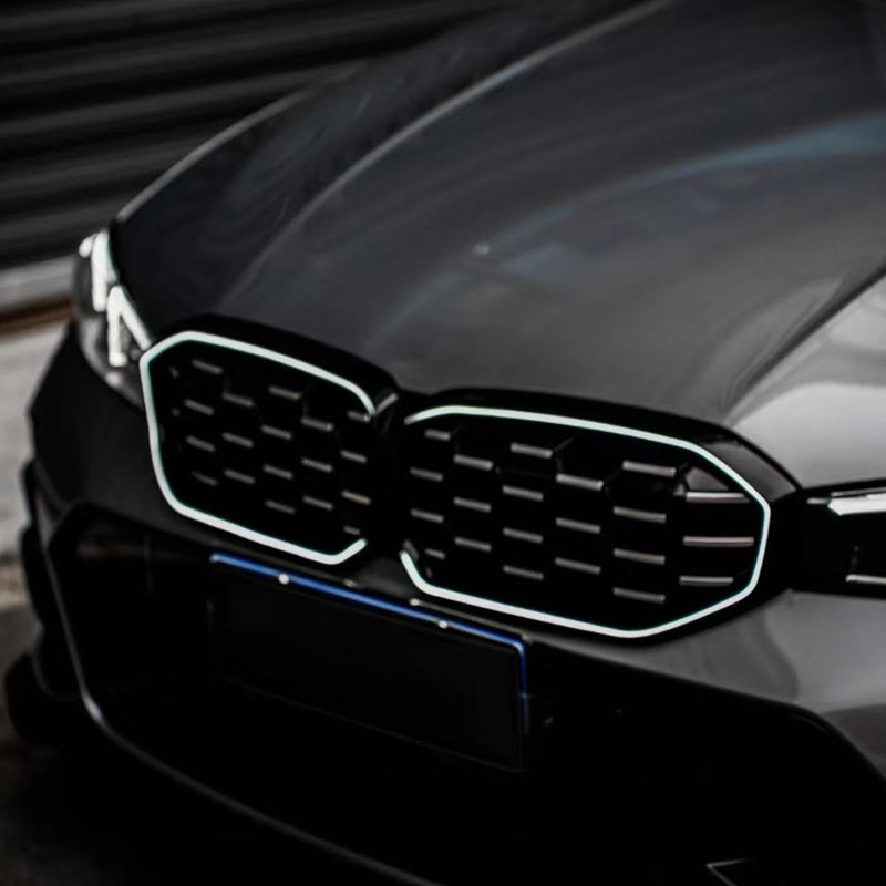 BMW 3 Series G20 G28 2023-2024 شبكة شبكية أمامية باللون الأسود والفضي