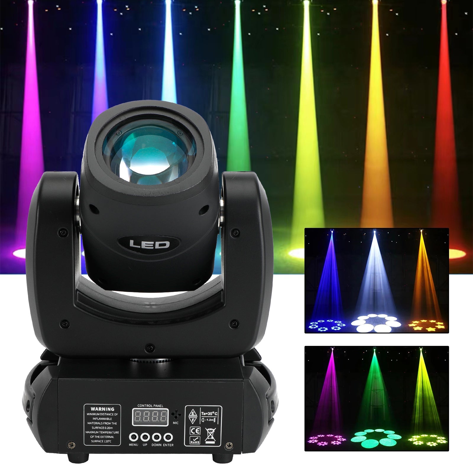 100W 8Prism LED شعاع Gobo تتحرك رئيس المرحلة الإضاءة DMX حزب ديسكو DJ الخفيفة