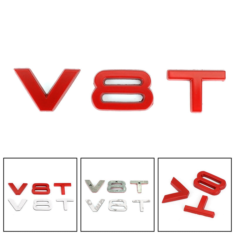 V8T شعار شارة صالح لأودي A1 A3 A4 A5 A6 A7 Q3 Q5 Q7 S6 S7 S8 S4 SQ5 الأحمر عام