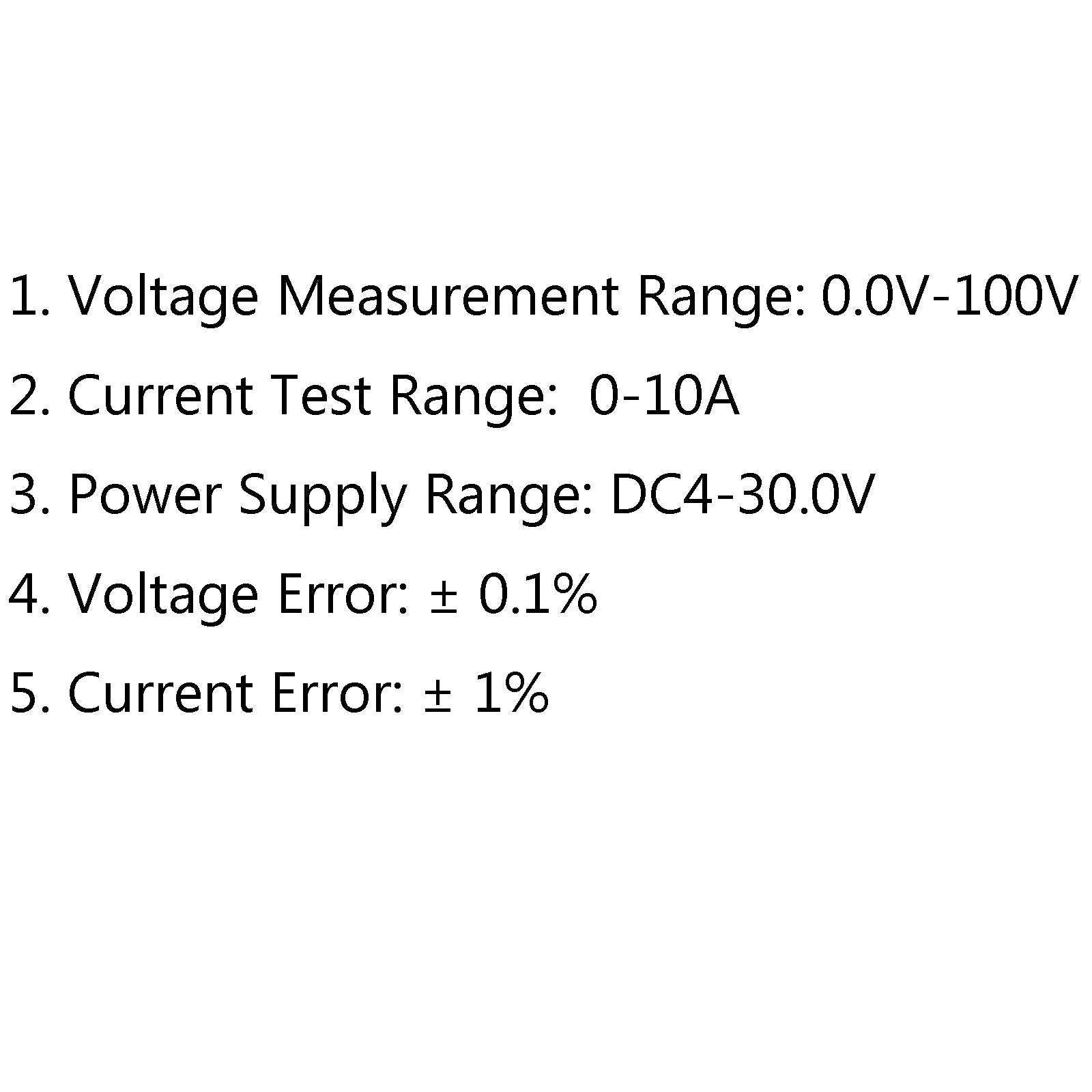 5 uds DC 100V 10A voltímetro amperímetro LED Amp doble indicador Digital azul + rojo 