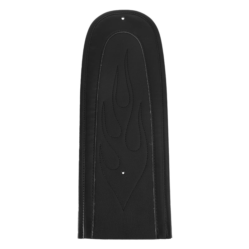 Black Flame Stitch PU Leather Rear Seat Fender Bib Fit For Dyna Super Glide Generic