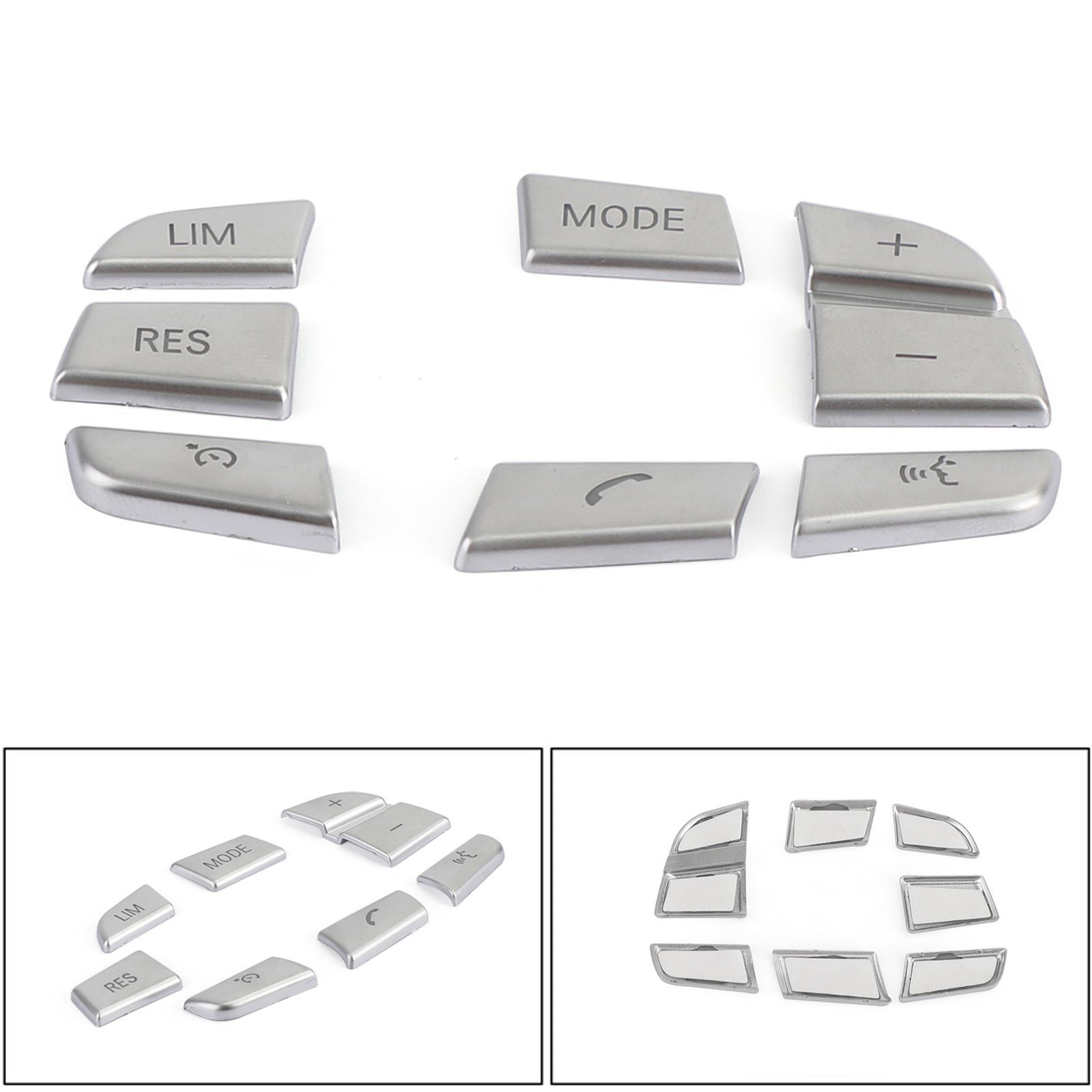 7x Inner Steering Wheel Button Trim Cover Fit For BMW X3 F25???11-17??X4 F26???14-17?? Generic