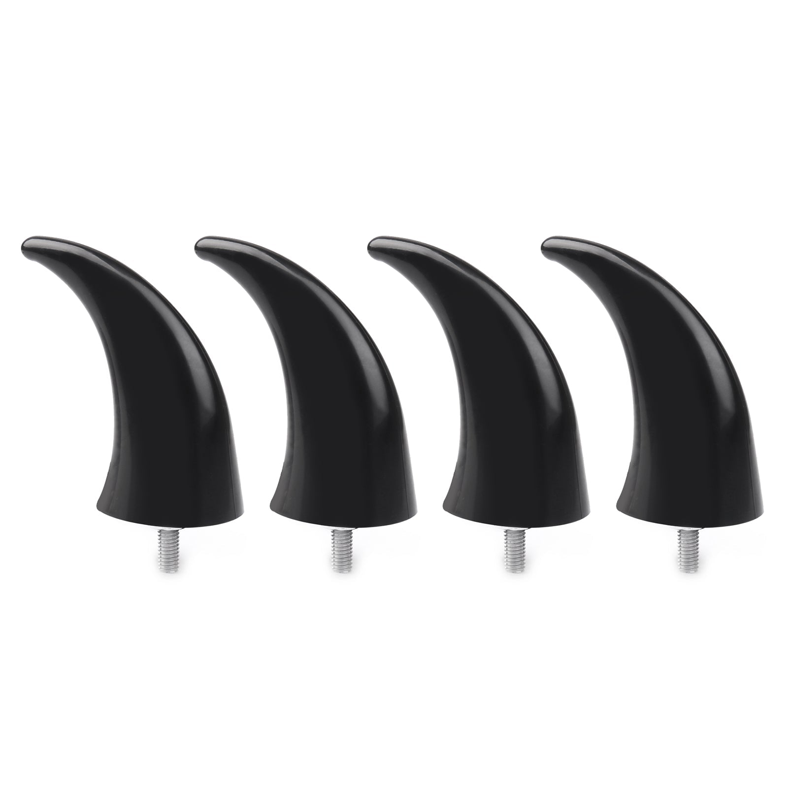 1X Motor ABS Front Mudguard Fender Decoration Horn Tip For Dyna Glide Blk Generic