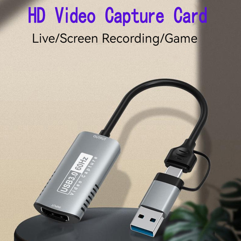 بطاقة التقاط فيديو عالية الوضوح بدقة 4K HDTV إلى USB3.0/Type-C بث مباشر للألعاب