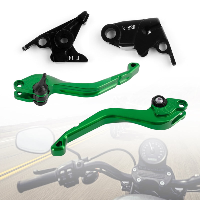 Palanca de freno de embrague corto CNC Kawasaki ZZR600 ZX6R ZX9R ZX10R Z1000