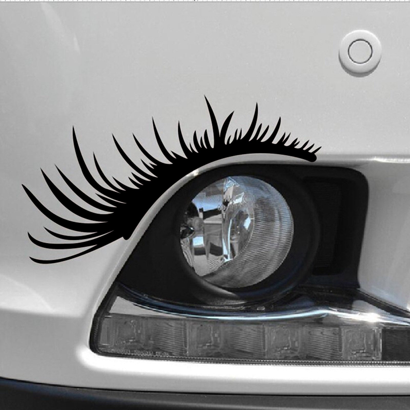 Car Headlight Eyelash Sticker Eyebrow Decal for Porsche Volkswagen Beetle Black Generic