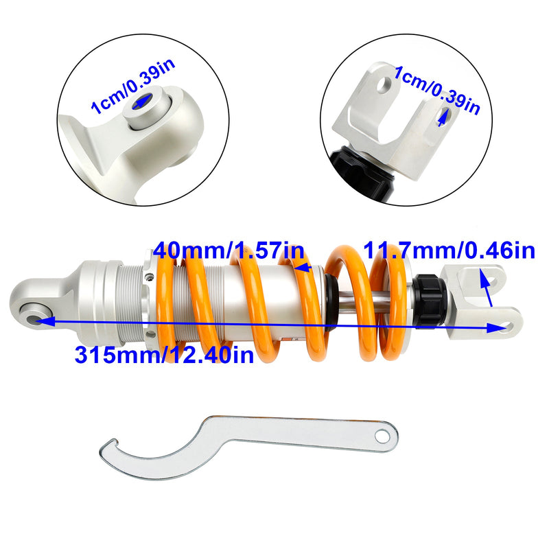 CB500X 2019-2021 CBX 500 2020 Amortiguadores de aire de suspensión trasera de 315 mm