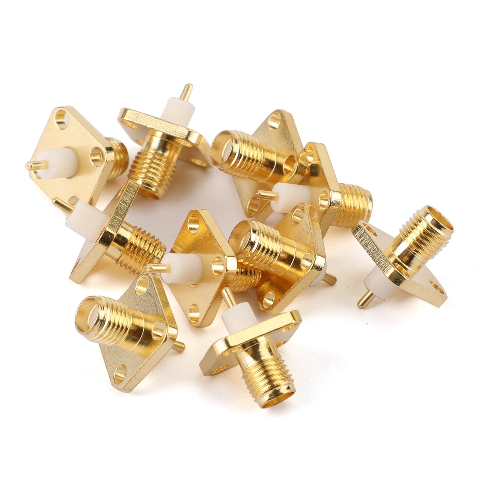 10x SMA Female Jack Chassis 4Hole Panel Mount Post Terminal RF Coax Connector 5mm