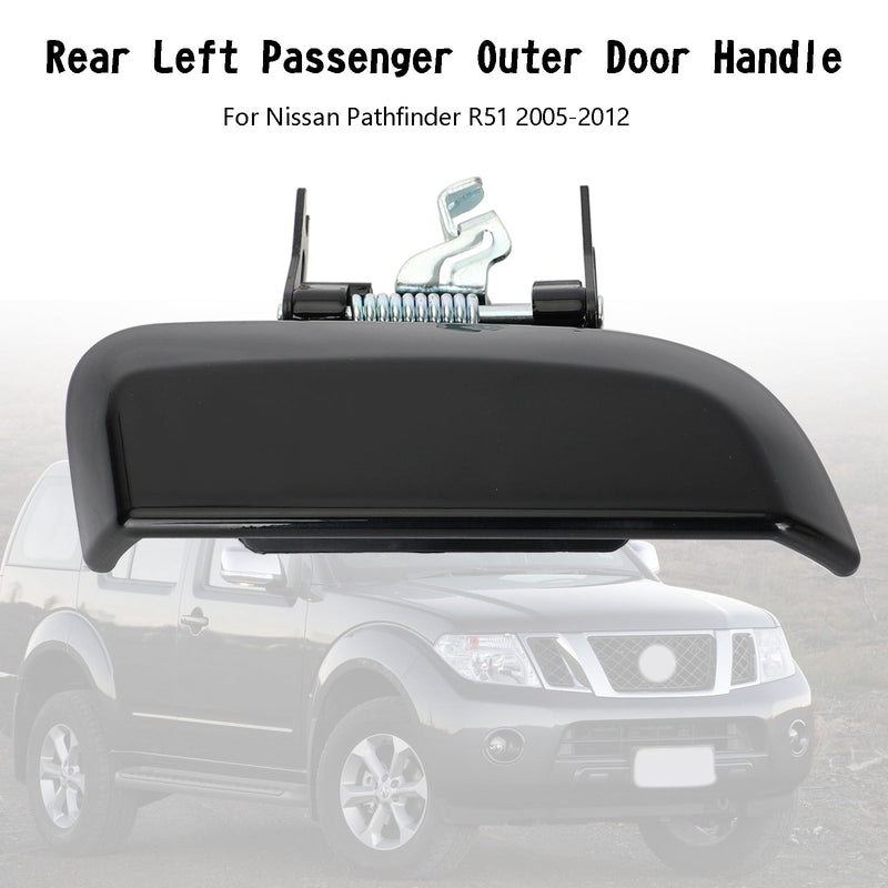 Manija de la puerta exterior del pasajero trasero izquierdo + derecho para Nissan Pathfinder R51 2005-2012 genérico