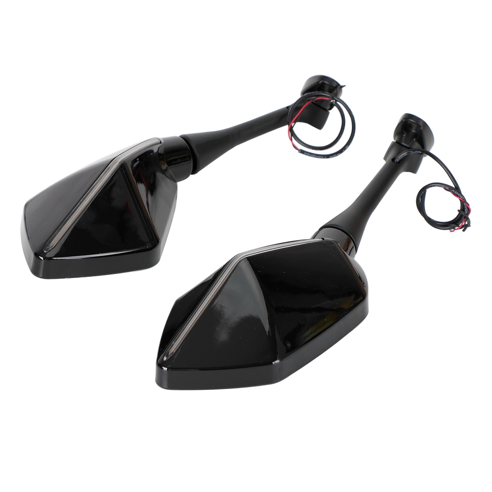 Kawasaki ZX6R ZX10R Ninja 650R Z750 LED Mirrors w/ Turn Signal Indicat