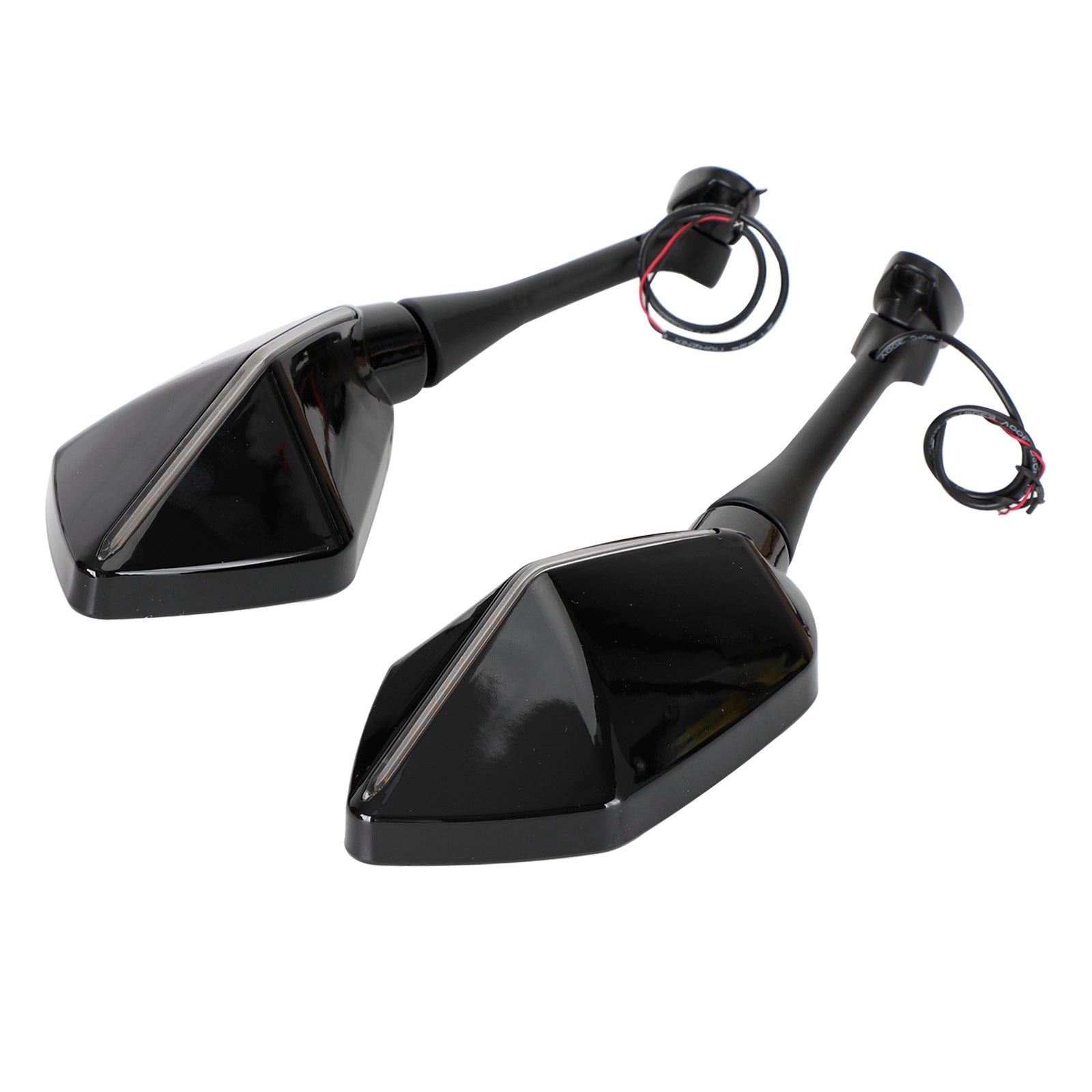 Kawasaki ZX6R ZX10R Ninja 650R Z750 LED Mirrors w/ Turn Signal Indicator