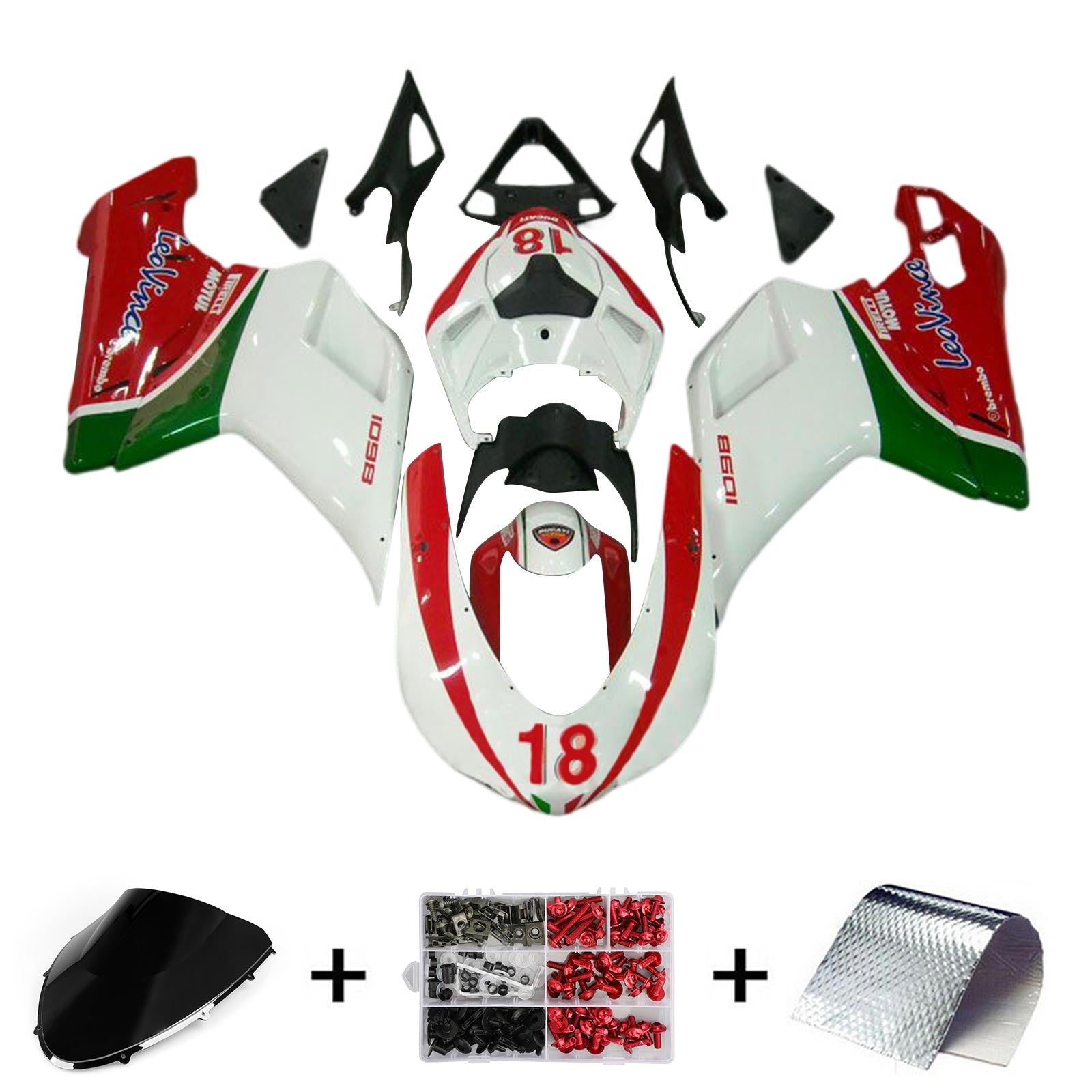 Ducati 1098 1198 848 2007-2011 Kit Carenado Carrocería ABS