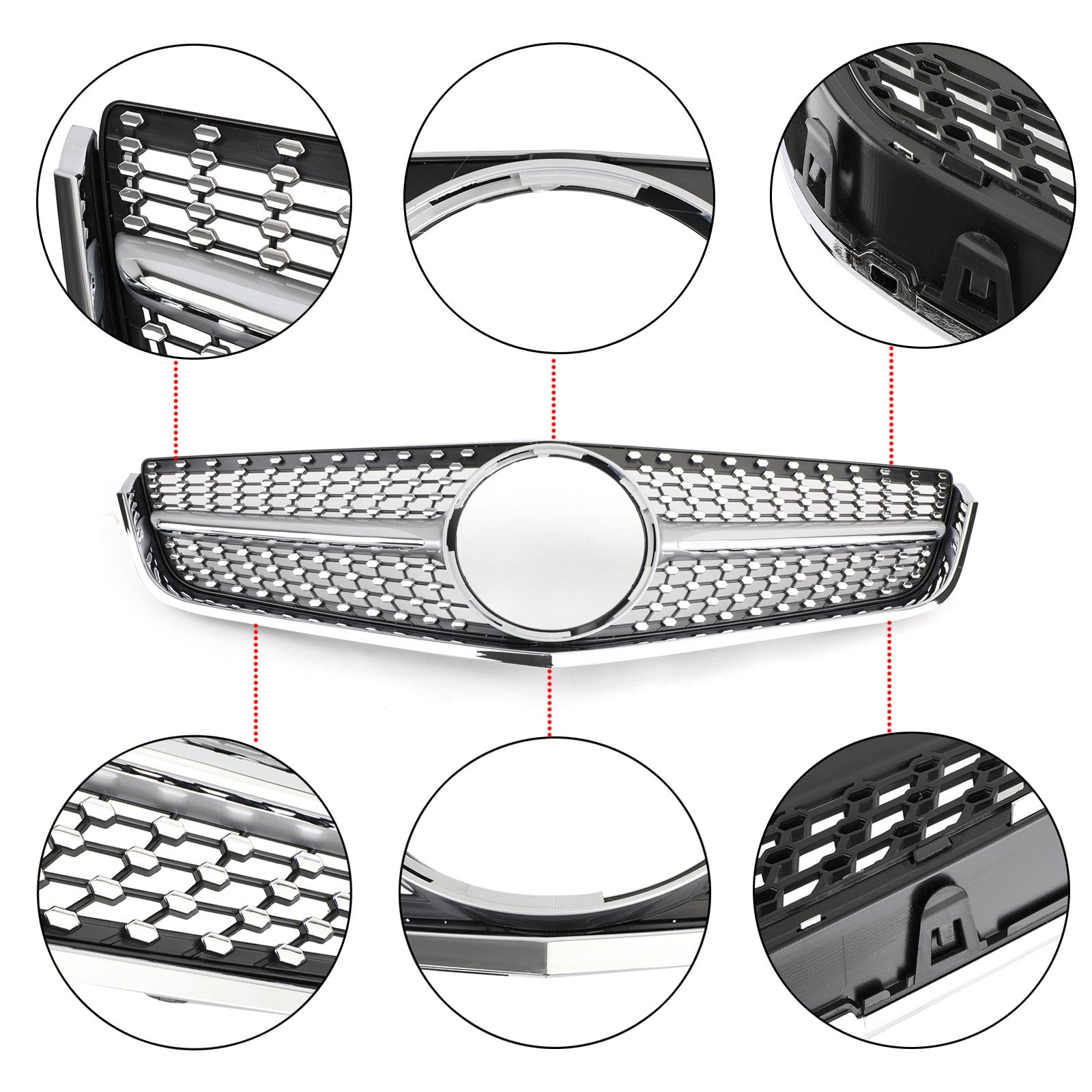 Front Grille fit 2009-2013 Mercedes W207 C207 E-Class Coupe Convertible AMG Generic
