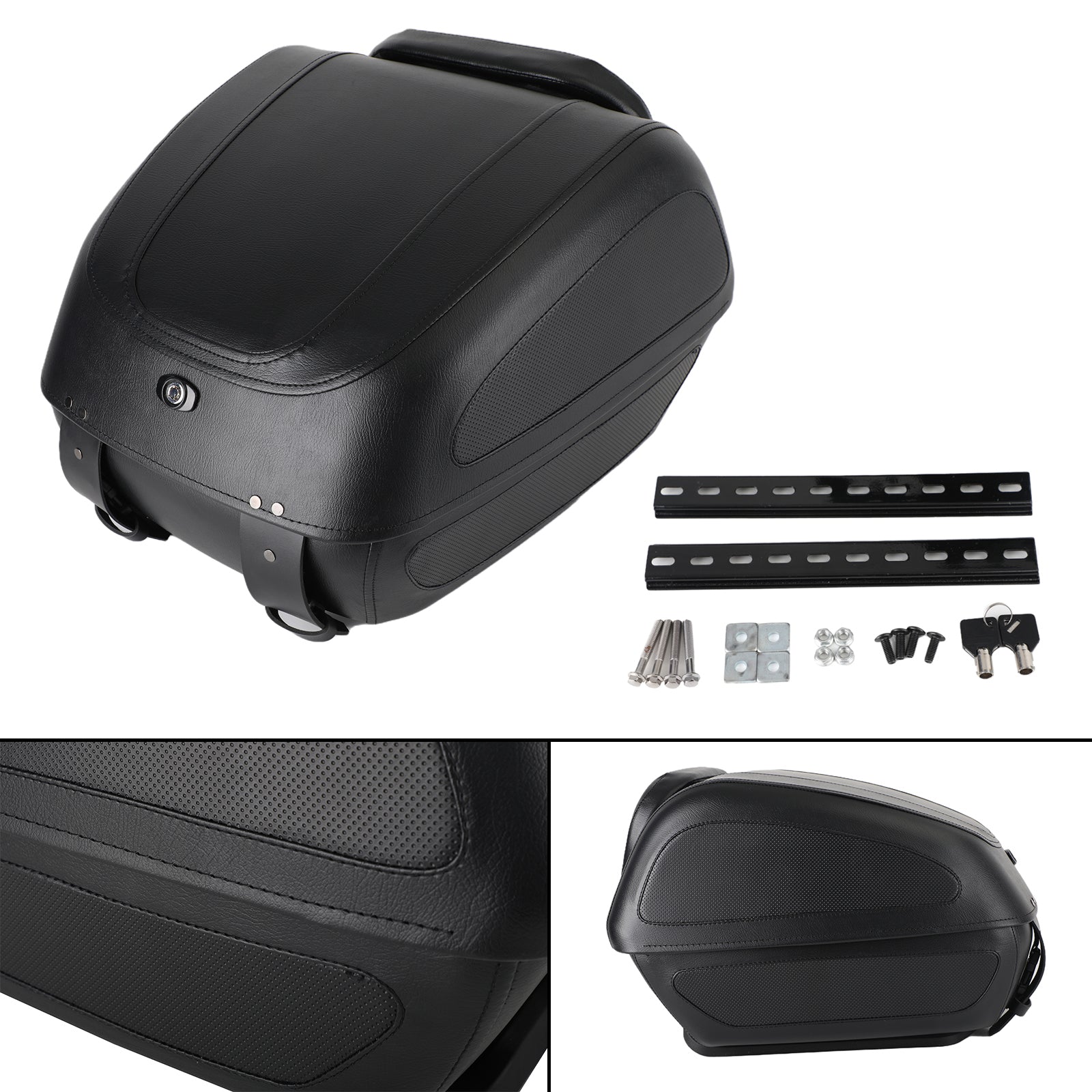 Waterproof Motorcycle Tail Bag Luggage Pack Seat Rear Storage Saddle Large Bag Generic