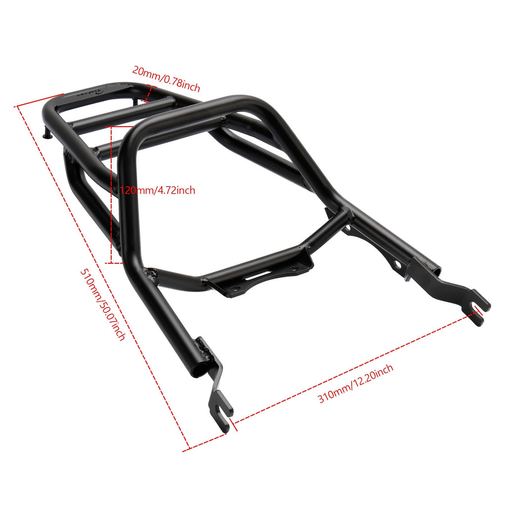 Ssr Rear Rack 125 Tube Rear Rack - Black For Honda 2022 2023 Dax 125 ST 125 Luggage Carr