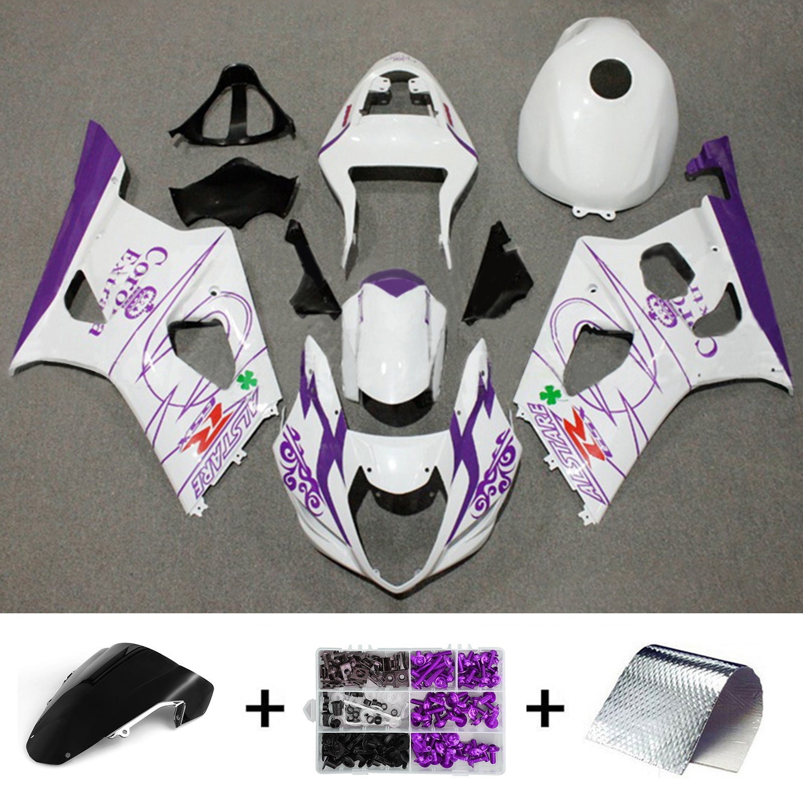 سوزوكي GSXR1000 2003-2004 K3 Fairing Kit هيكل السيارة بلاستيك ABS