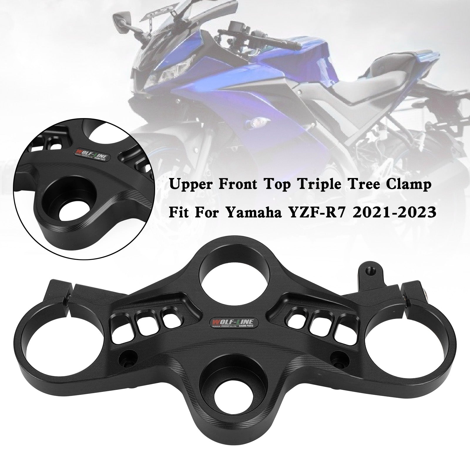 Aluminum Upper Front Top Triple Tree Clamp For Yamaha YZF-R7 2021-2023