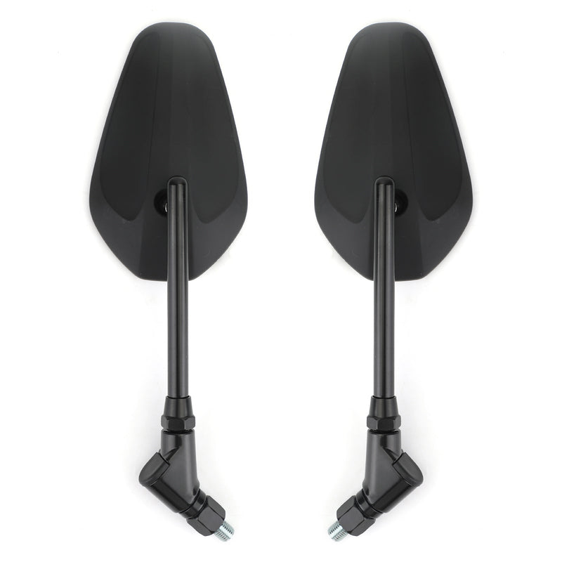 New Black Left & Right Motorcycle Cruiser Chopper Rearview Side Mirrors M10 10Mm Generic