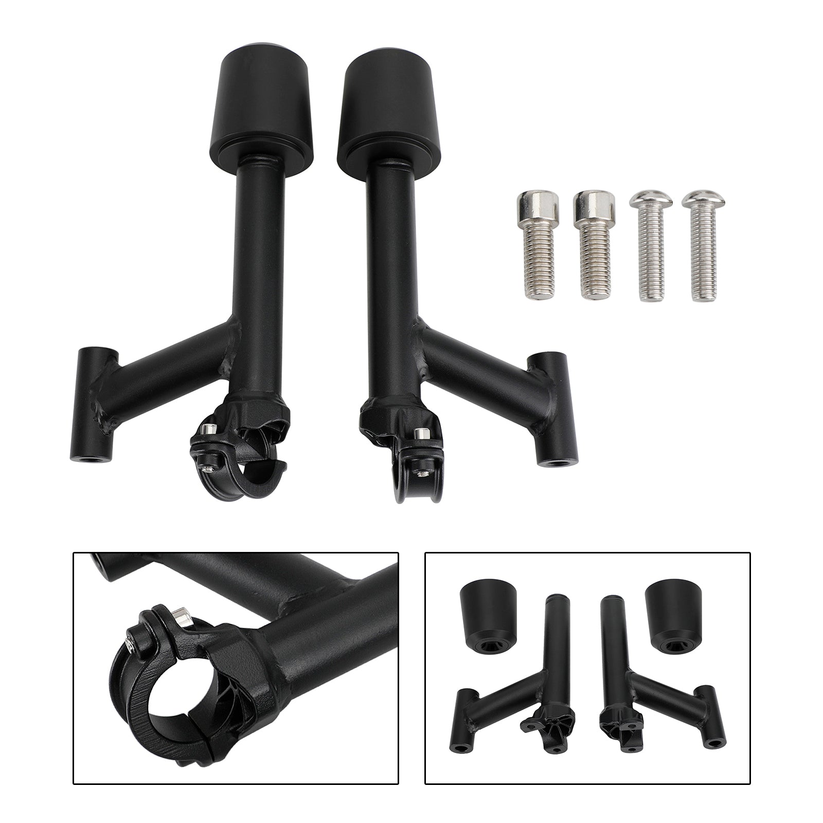 Rc390 Rc 390 2022-2024 Aluminum Frame Crash Sliders Protection Black