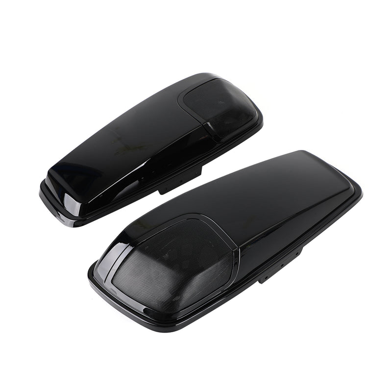أغطية سماعات 5 × 7 باللون الأسود الزاهي لحقيبة السرج للتجول 2014-2020 Street Glide CVO Generic