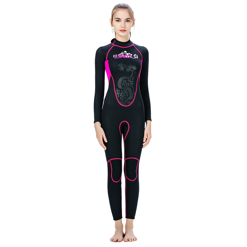 3MM Women Neoprene Wetsuit Surfing Diving Suit Full Body Snorkeling Triathlon