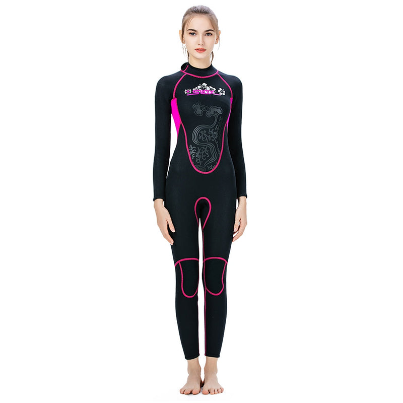 Traje de neopreno de 3MM para mujer, traje de buceo para surf, triatlón de cuerpo completo para esnórquel