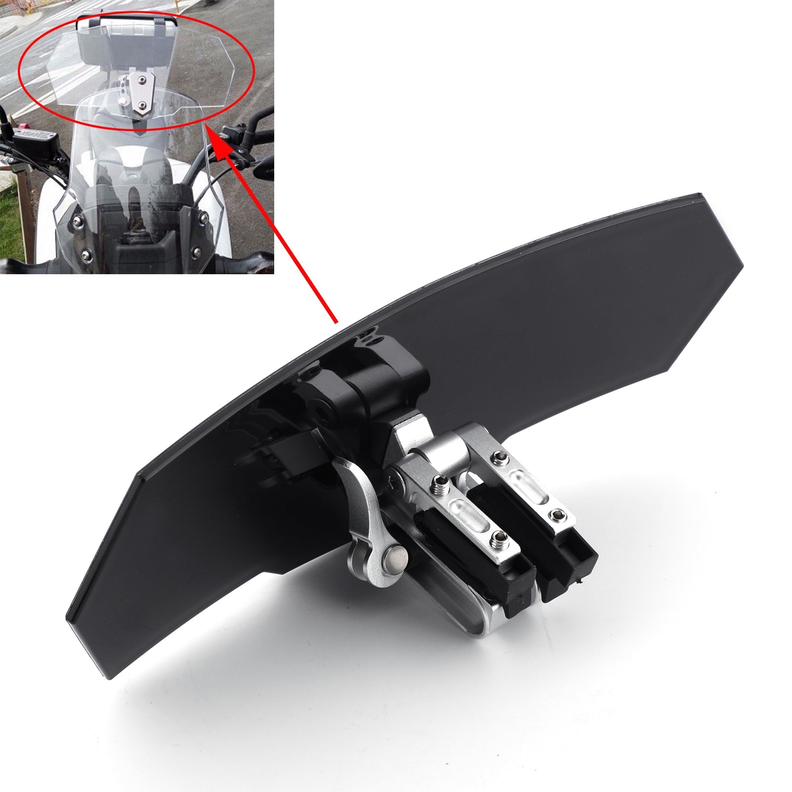 Universal Adjustablendshield Extension Deflector For Honda Yamaha Generic