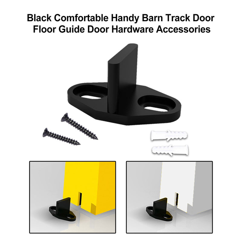 Black Comfortable Handy Barn Track Door Floor Guide Door Hardware Accessories