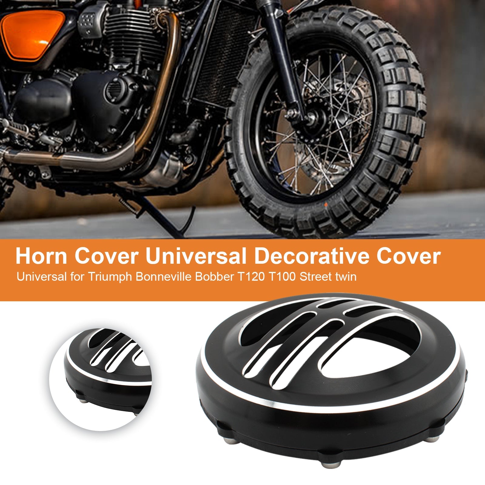 Horn Cover Universal Decorative Cover For bobber T120 T100 Street twin Generic