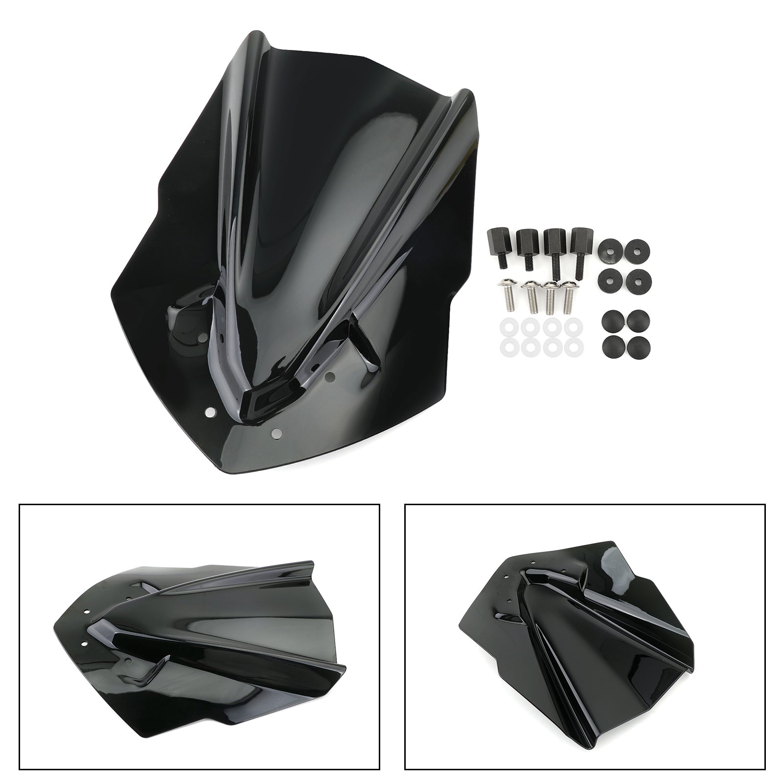 ABS Plastic Motorcycle Windshield WindScreen for Yamaha MT125 2015-2019 Generic