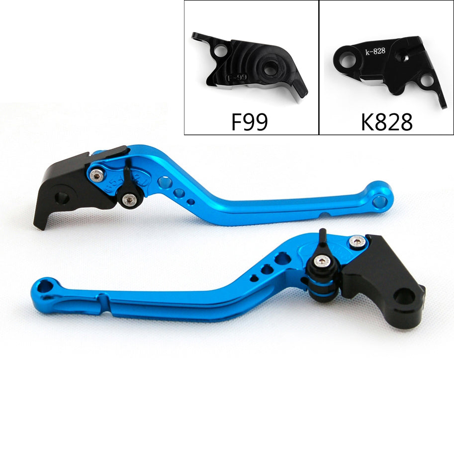 Long Brake Clutch Levers For Kawasaki ZX10R / RR / KRT 2016-2017 Black Generic