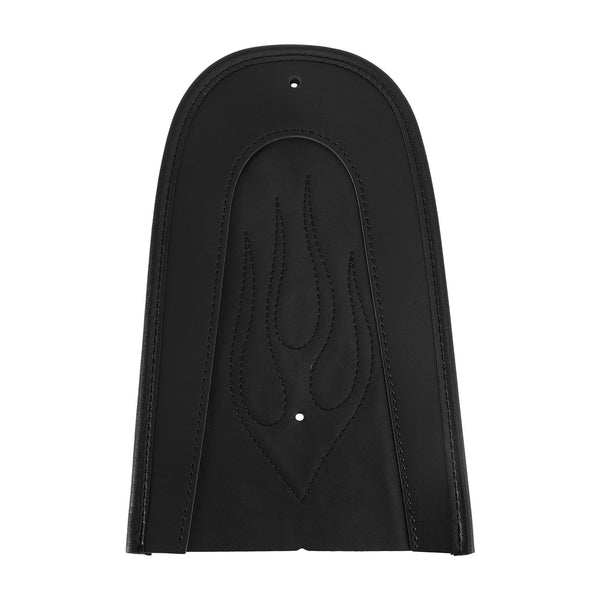 Babero para guardabarros trasero de asiento individual con puntada de llama de cuero PU negro para Sportster 1200 883 genérico