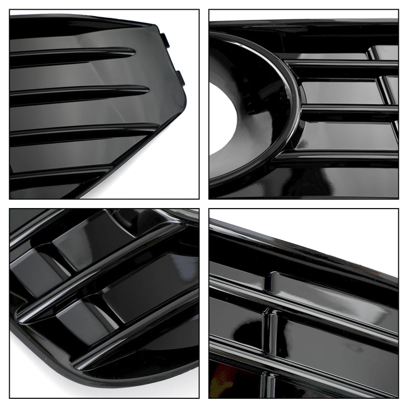 VW T5 T5.1 2010-2015 Cubierta de luz antiniebla negra brillante Insertar rejilla S-line