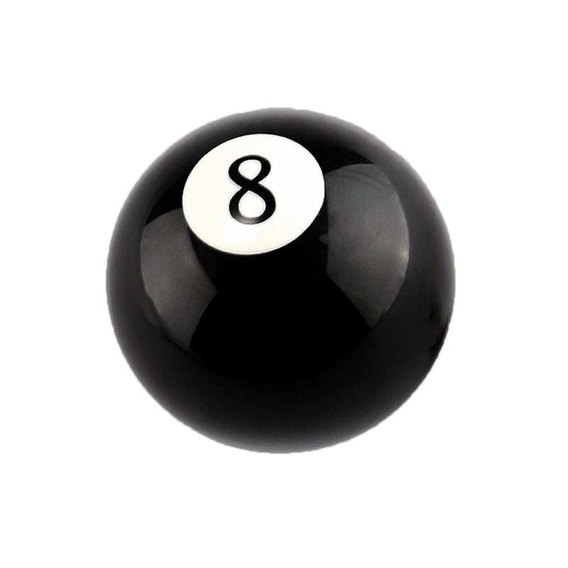 Palanca de cambios de bola de billar n.º 8 universal perilla de cambio redonda negra con 3 adaptadores genéricos