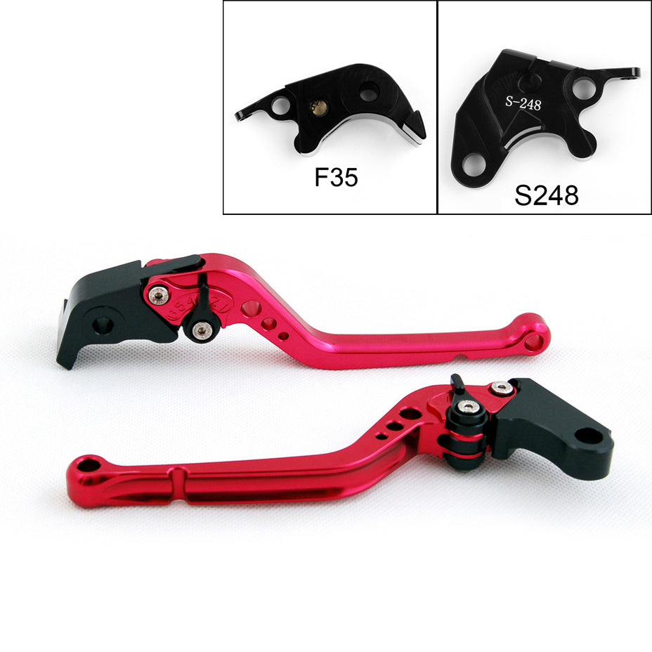 Long Brake Clutch Levers For Suzuki GSXR600 GSXR750 GSXR 750 04-05 Black Generic