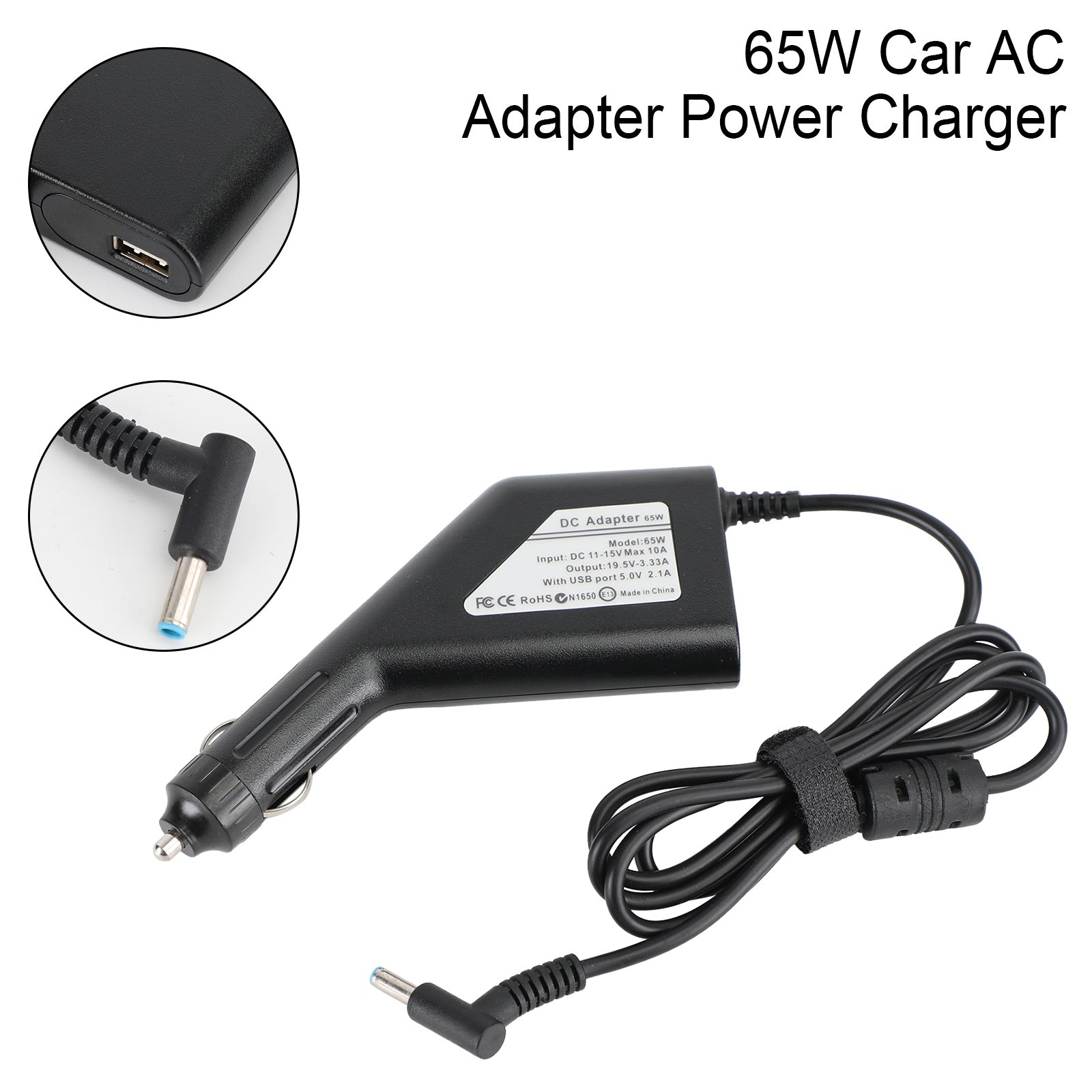 65W Car AC Adapter Power Charger For Dell Laptop Notebook 4.5x3.0mm 19.5V 3.33A