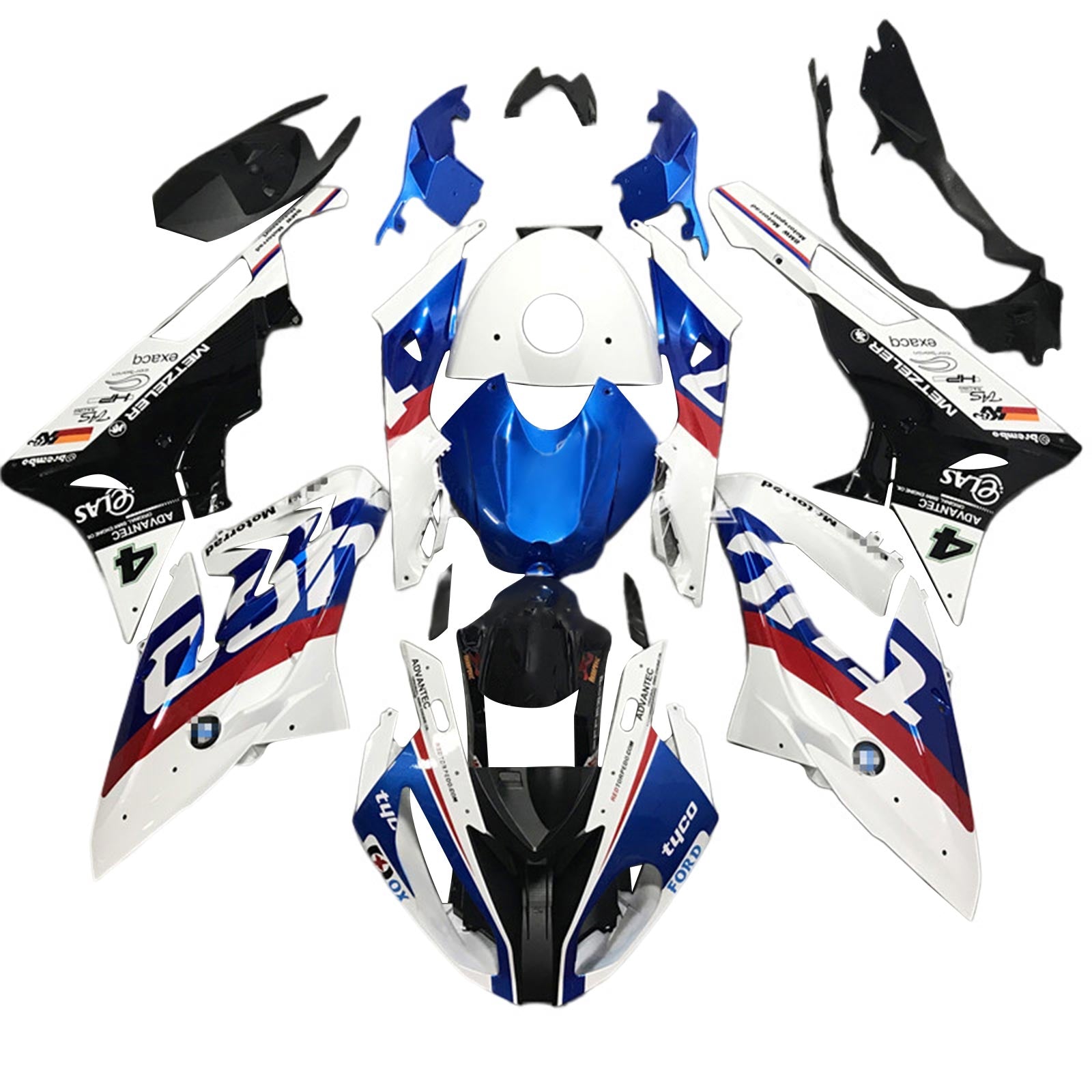 Amotopart BMW S1000RR 2015-2016 Kit Carenado Carrocería Plástico ABS