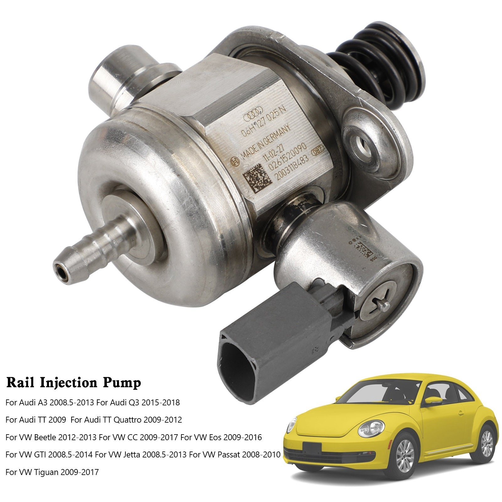 2009 Audi TT / 2009-2012 Audi TT Quattro High Pressure Fuel Pump 06H127025N