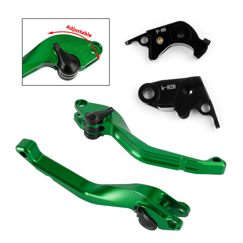 Palanca de freno de embrague corto CNC Kawasaki Z750R Z1000 ZX10R ZX6R/636