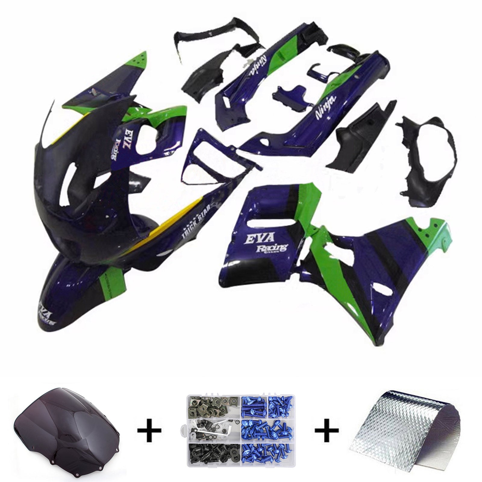 Kawasaki ZZR400 1993-2007 ZZR600 1998-2003 Fairing Kit Bodywork Plastic ABS