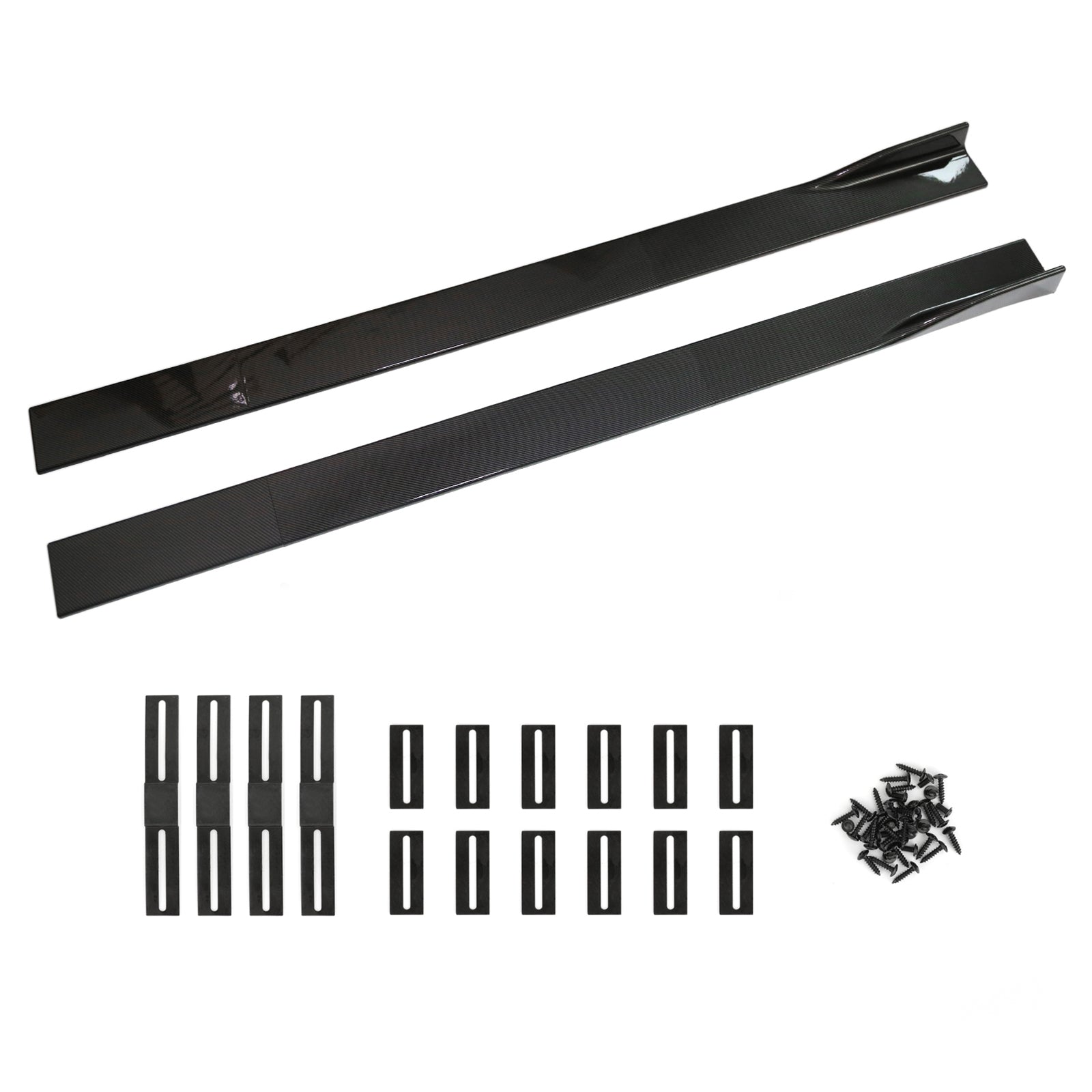 78.7" Universal Side Skirt Extensions Rocker Panel Splitters Lip Carbon Fiber Generic