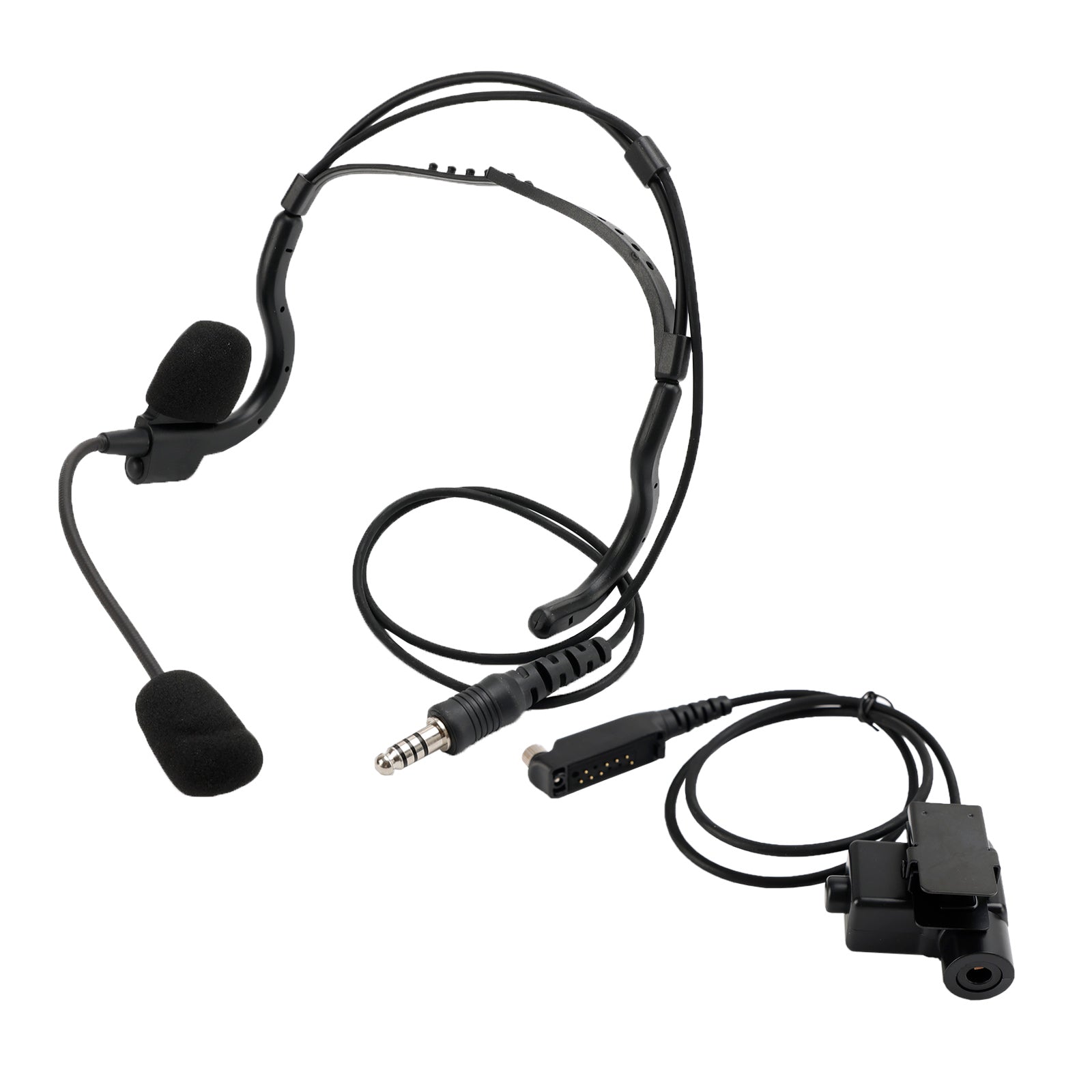 Auriculares tácticos con enchufe grande y montaje trasero 7,1-C8 para Sepura STP8000 STP8030 STP8035