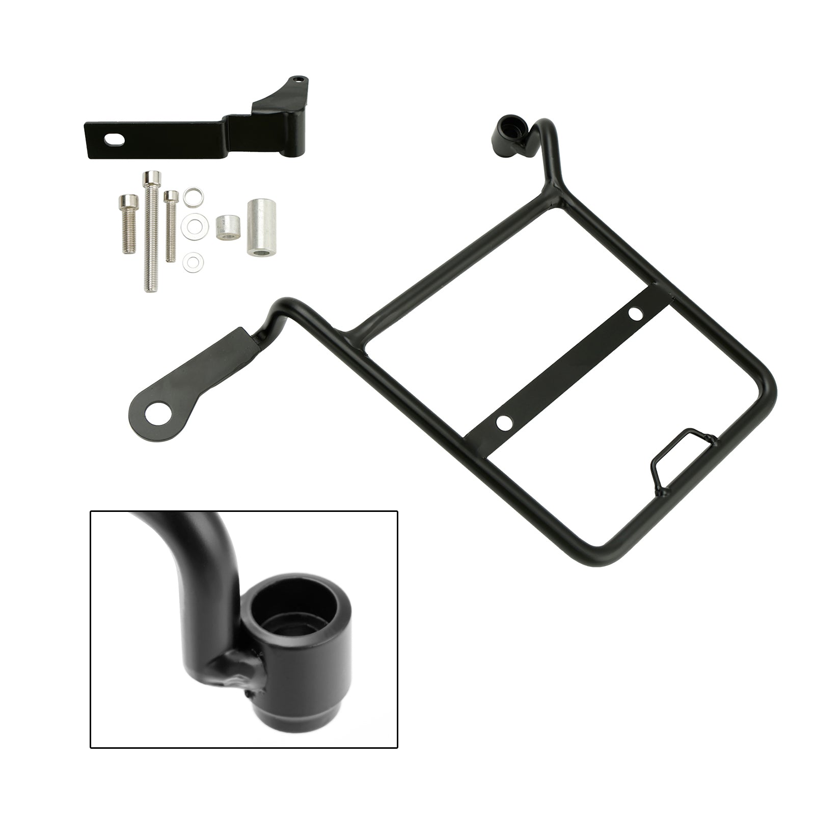 Honda CROSS CUB SUPER CUB Side Saddle Bag Mounting Bracket Black