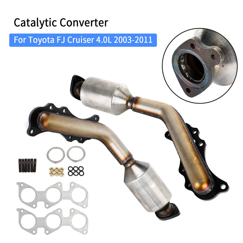Pair Exhaust Catalytic Converter For 03-11 Toyota FJ Cruiser/4Runner/Tacoma 4.0L