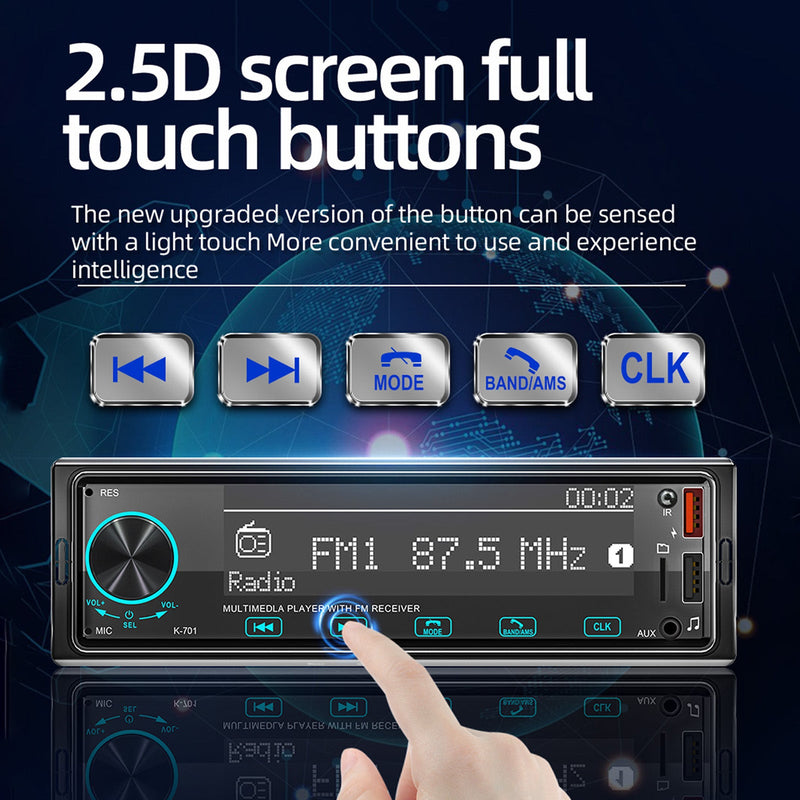 2.5D pantalla táctil 1DIN Bluetooth Estéreo Radio FM Car MP3 Player con DAB