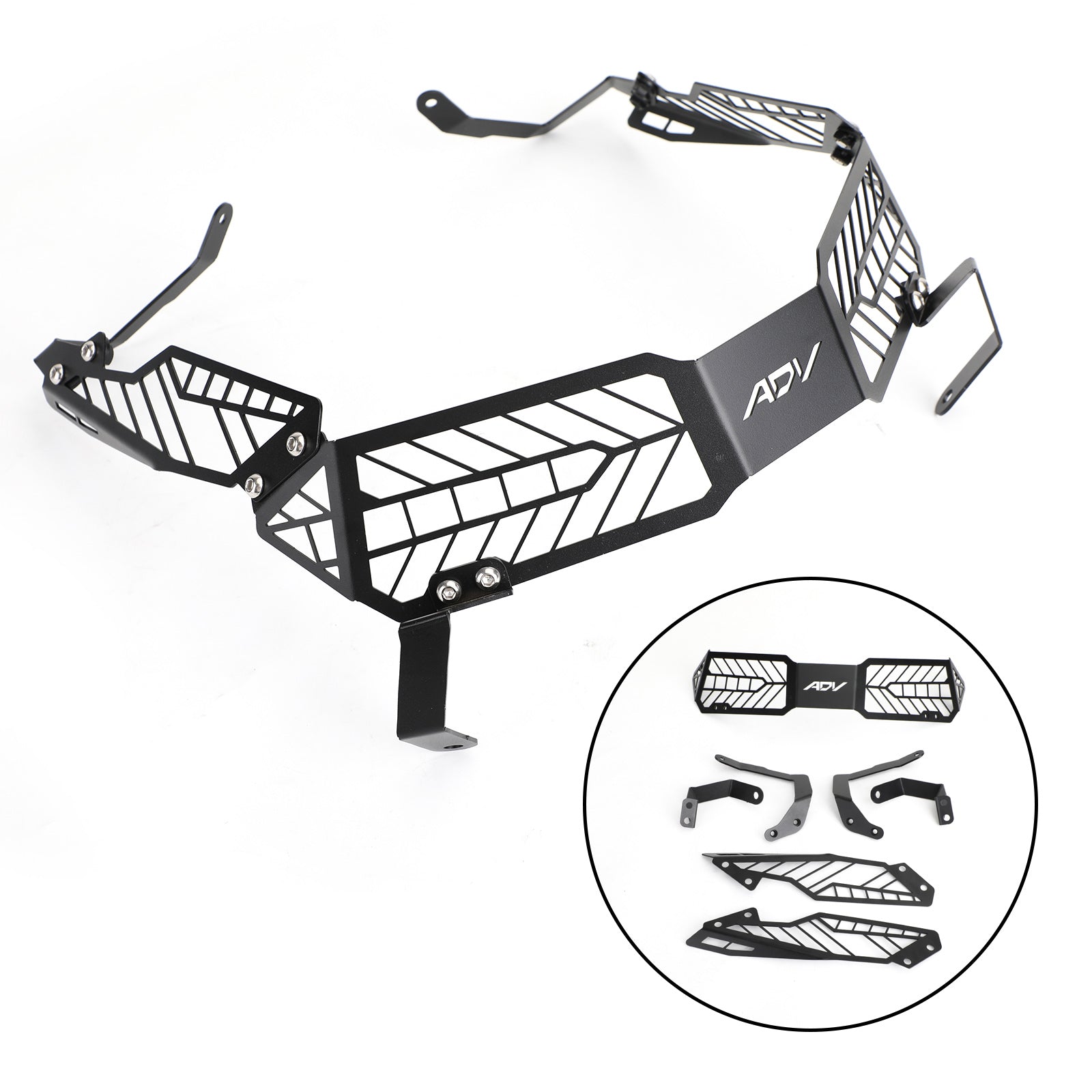 Black Headlamp Headlight Guard Protector Grill For Honda ADV 150 19-21 ADV160