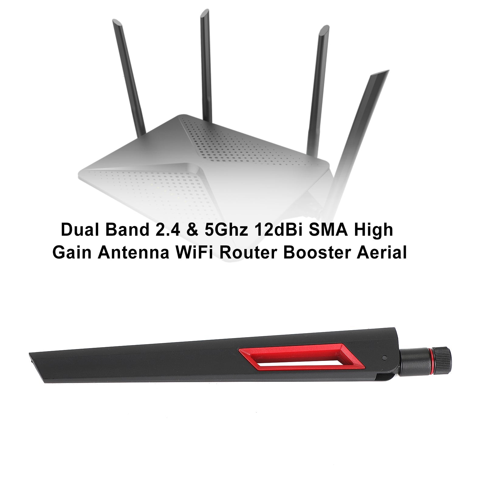 12dBi 2.4G 5G 5.8G Dual Band Antenna SMA/RP-SMA Connector WiFi Router Antenna