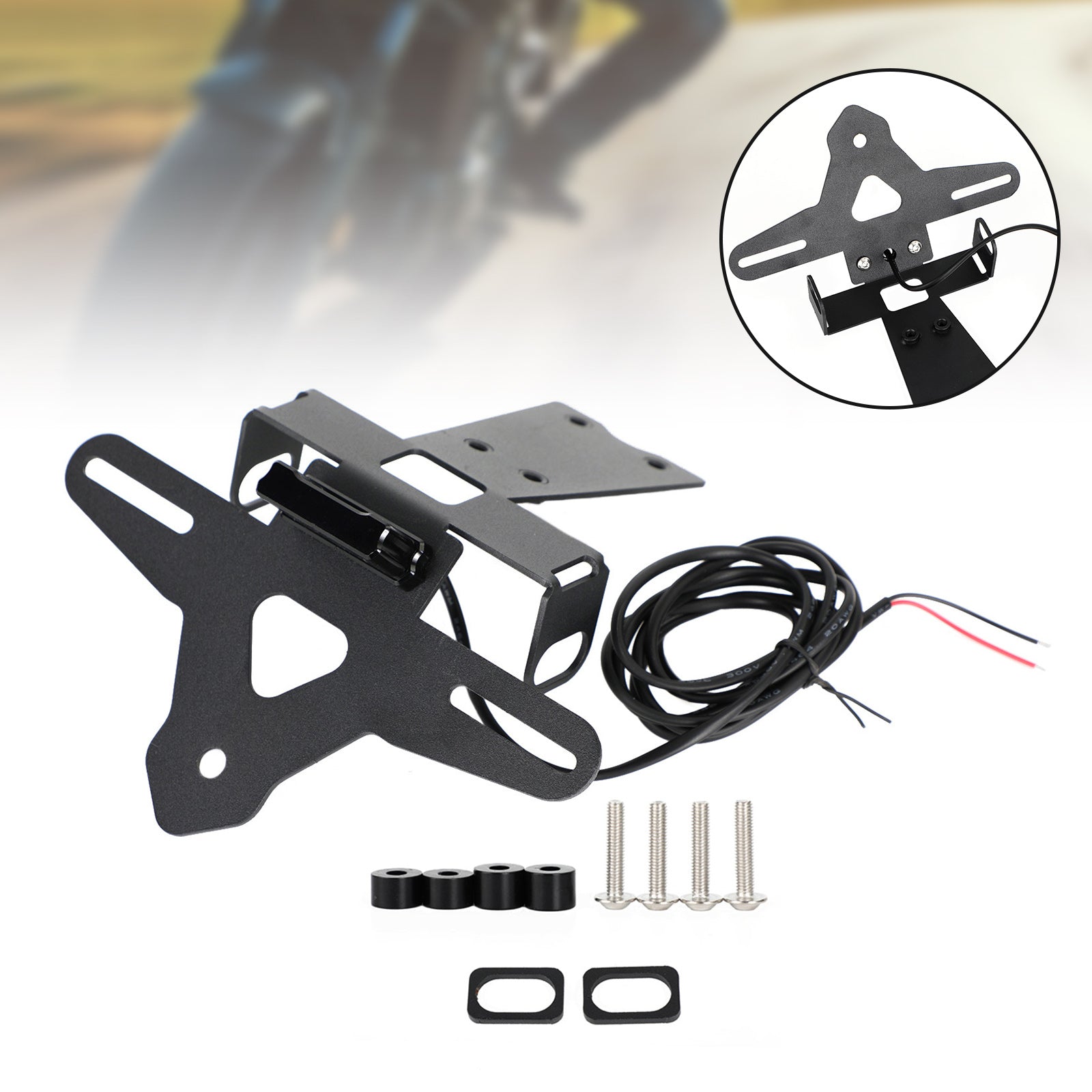 Motorcycle License Plate Holder Frame Bracket fit for HONDA CBR500R 2019-2021 Generic