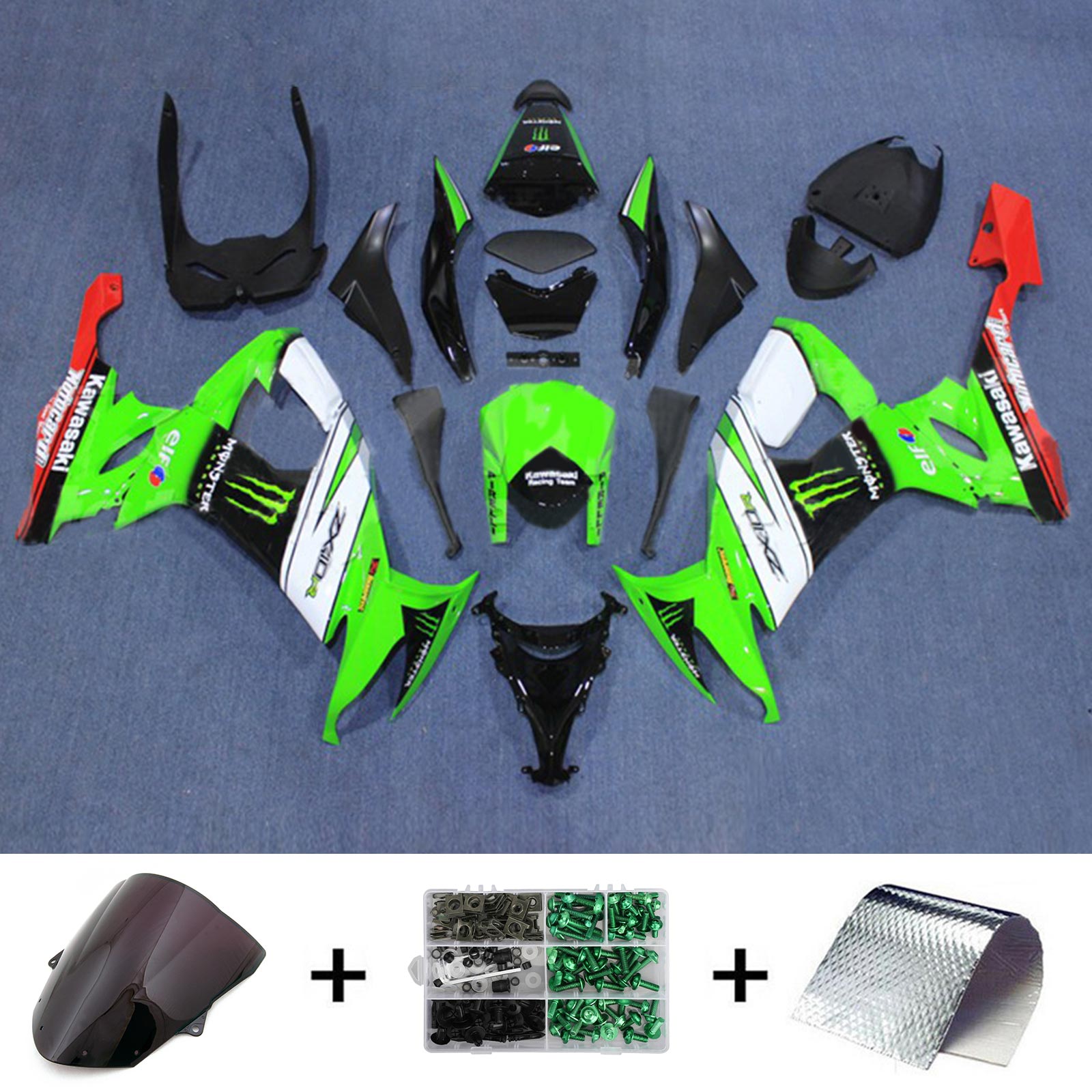 Kawasaki ZX10R 2008-2010 Fairing Kit Bodywork Plastic ABS