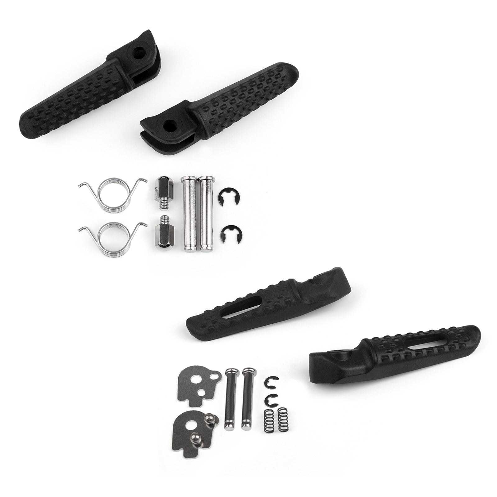 Front and Rear Footrest Footpegs For Honda CBR600RR 03-12 CBR1000RR 04-12 Black Generic